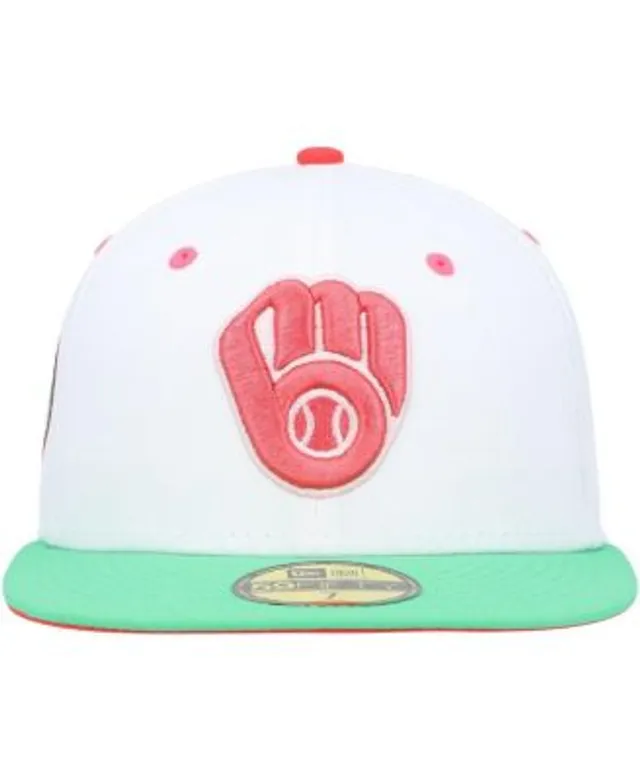 Men's New Era White/Green Detroit Tigers 1984 World Series Watermelon Lolli 59FIFTY Fitted Hat