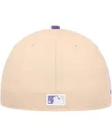 Men's New Era Peach/Purple Boston Red Sox 2007 World Series Side Patch 59FIFTY Fitted Hat