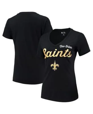 Dick's Sporting Goods New Era Women's New Orleans Saints Burnout Black T- Shirt