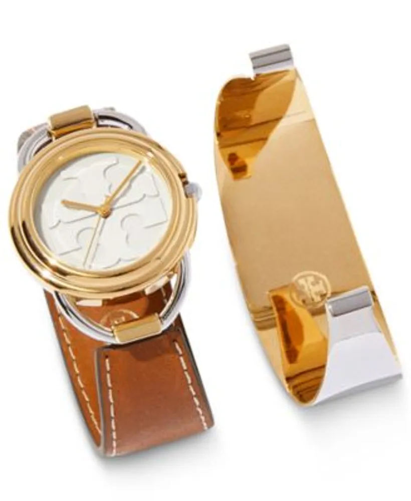 Tory Burch The Miller Bangle Watch Set, 34mm Gold