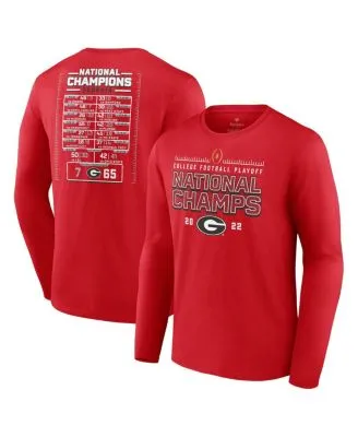 Georgia Bulldogs Blue 84 Youth College Football Playoff 2022 National  Champions Schedule T-Shirt - Red