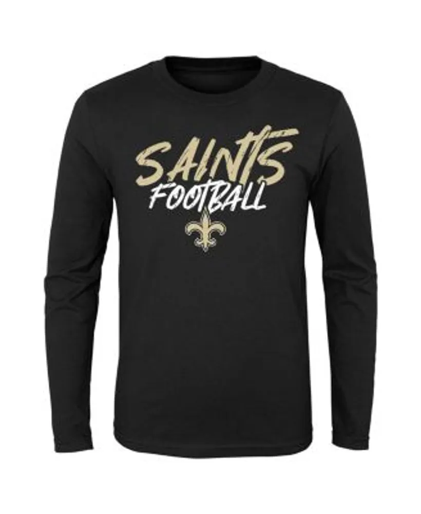 Outerstuff Youth Boys Black New Orleans Saints Wildcat Long Sleeve T-shirt