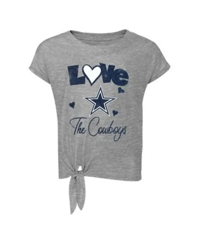 Toddler Heather Gray/Navy Dallas Cowboys Playmaker Hoodie and Pants Set