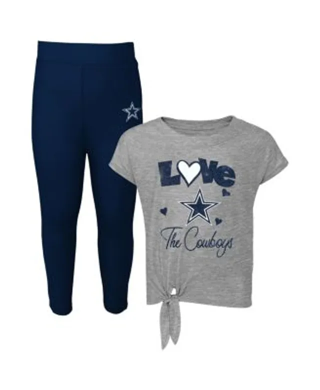 Dallas Cowboys Toddler Playmaker Hoodie and Pants Set - Heather Gray/Navy