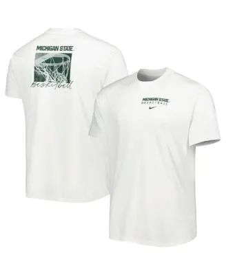 Men's Nike #21 White/Green Michigan State Spartans Replica