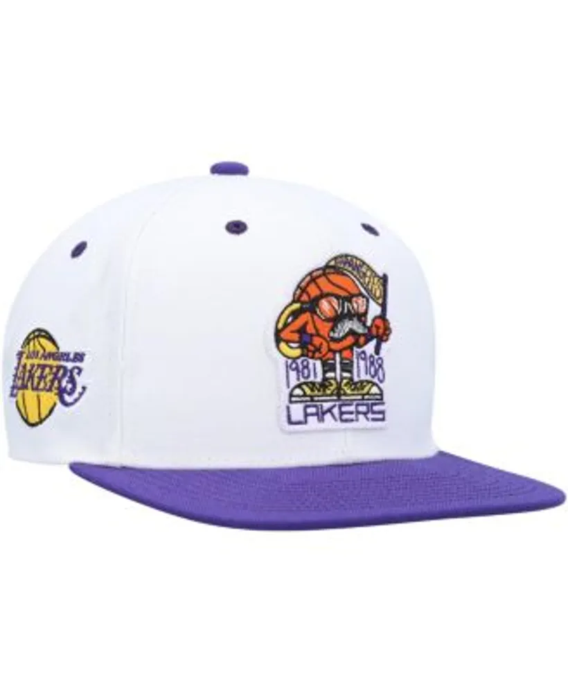 Mitchell & Ness White/Purple Los Angeles Lakers Kurt Rambis Two-Tone Snapback Hat