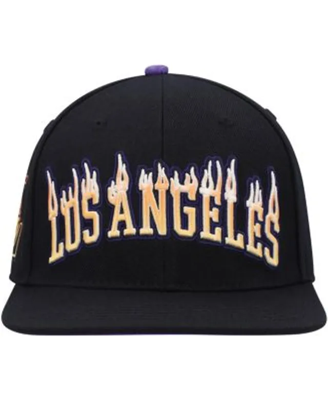 Men's Pro Standard Black Los Angeles Lakers Roses Snapback Hat