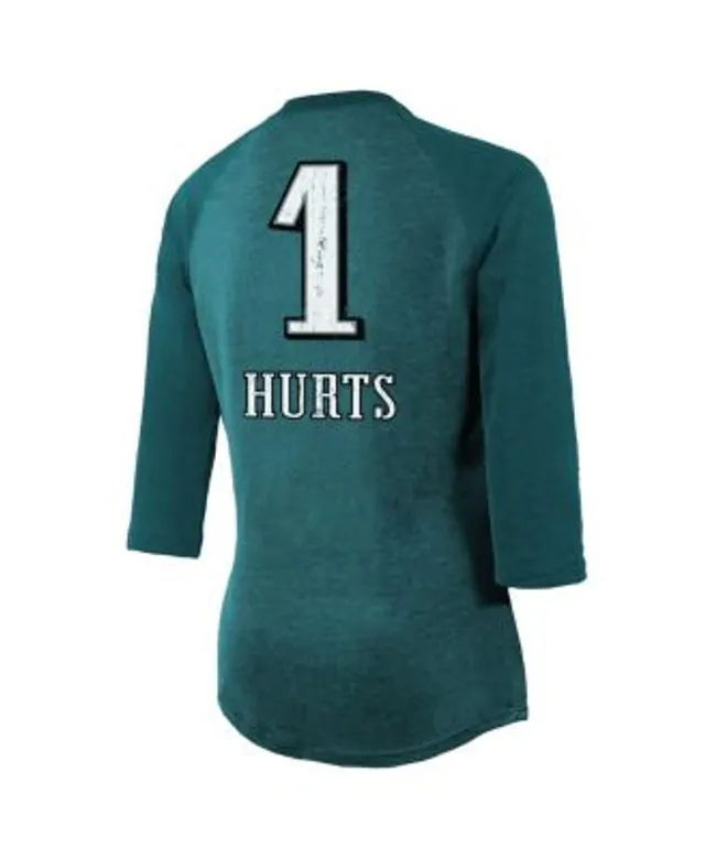 Jalen Hurts Philadelphia Eagles Majestic Threads Women's Drip-Dye Player  Name & Number Tri-Blend Crop T-Shirt - Green/White