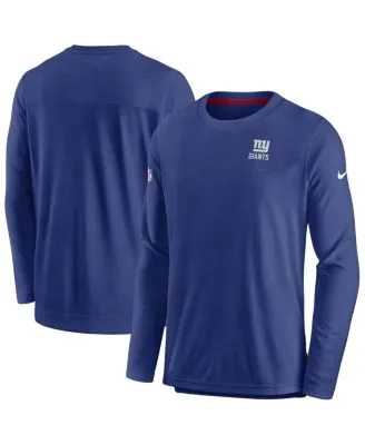 Nike Men's New York Giants Sideline Lockup Crew - Blue - S (Small)