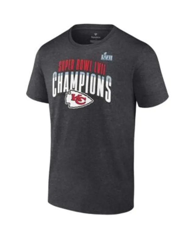 Men's Fanatics Branded Heather Charcoal Kansas City Chiefs Super Bowl LVII  Champions Made The Cut T-Shirt