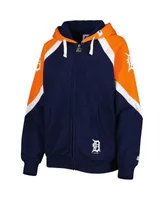 Women's Starter Navy/Orange Detroit Tigers Hail Mary Full-Zip