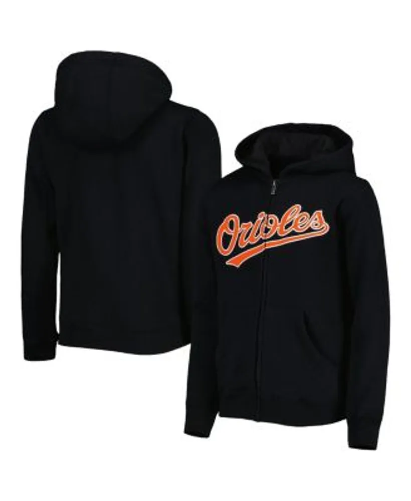 Youth Houston Astros Navy Team Color Wordmark Full-Zip Hoodie