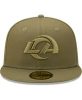 Men's New Era Olive Los Angeles Lakers Color Pack 59FIFTY Fitted Hat