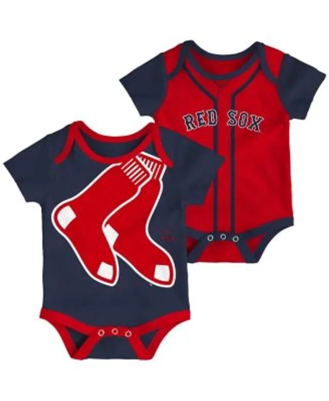 Outerstuff Girls Newborn & Infant Red/Navy/Heathered Gray Washington Nationals 3-Pack Batter Up Bodysuit Set