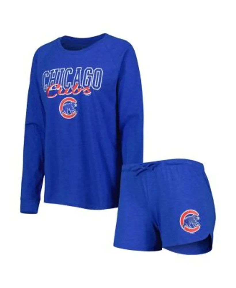 Women's Chicago Cubs Royal Plus Size Raglan T-Shirt