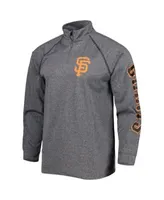 Stitches Men's Heathered Black San Francisco Giants Raglan Short Sleeve  Pullover Hoodie - Macy's