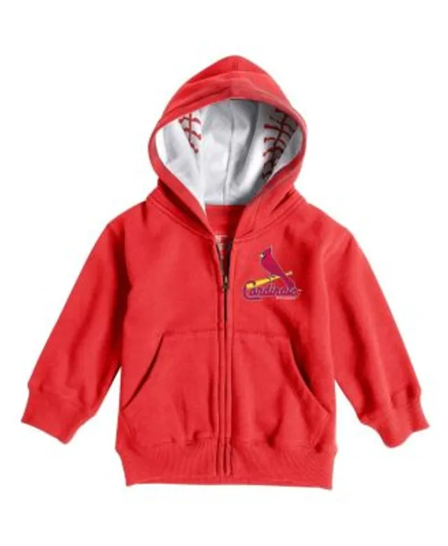 Outerstuff Big Boys and Girls Red St. Louis Cardinals Wordmark Full-Zip Fleece Hoodie