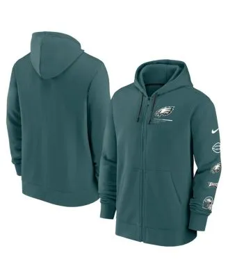 Men's New Era Midnight Green Philadelphia Eagles Long Sleeve Hoodie T-Shirt Size: Medium