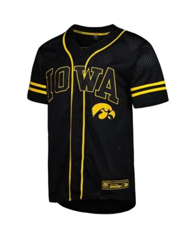 Men's Nike Black Iowa Hawkeyes Replica Vapor Elite Full-Button Baseball  Jersey