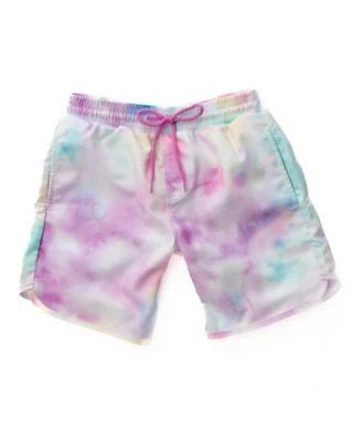 Child Boys Cotton Candy Tie Dye Swim Short