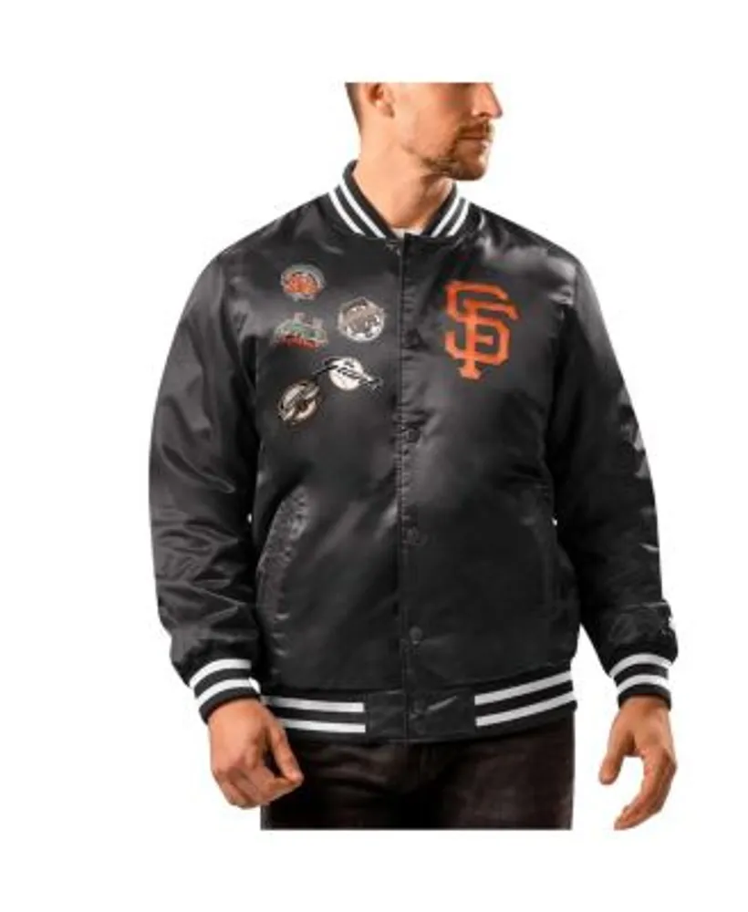 Starter Men's Black San Francisco Giants Patch Full-Snap Jacket