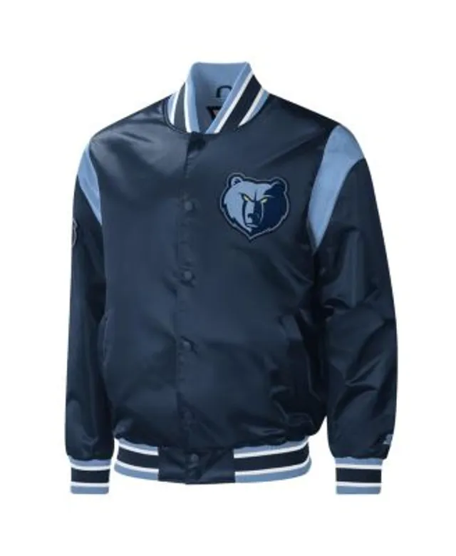 Men's Detroit Tigers Pro Standard Navy Wordmark Satin Full-Snap Jacket