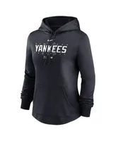 New York Yankees Nike Authentic Collection Pregame Performance Raglan Pullover  Sweatshirt - Black/Gray