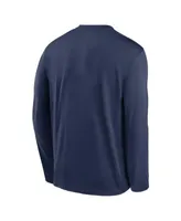 Tampa Bay Rays Nike Game Authentic Collection Performance Raglan Long  Sleeve T-Shirt - Gray/Navy