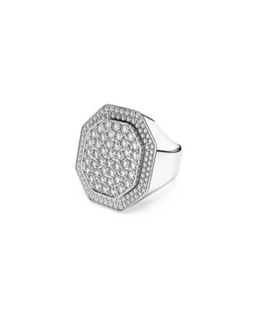 Buy Swarovski Dulcis cocktail ring, Cushion cut crystal, Gold-tone plated