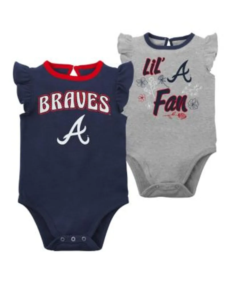 Outerstuff Newborn & Infant Navy/Heather Gray Seattle Mariners Little Fan Two-Pack Bodysuit Set