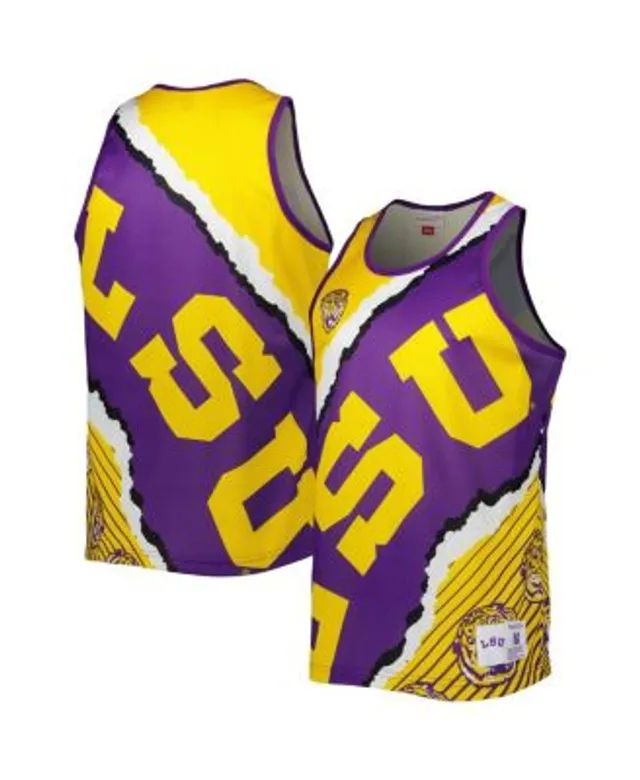 Men's Mitchell & Ness Shaquille O'Neal Purple/Gold LSU Tigers Big