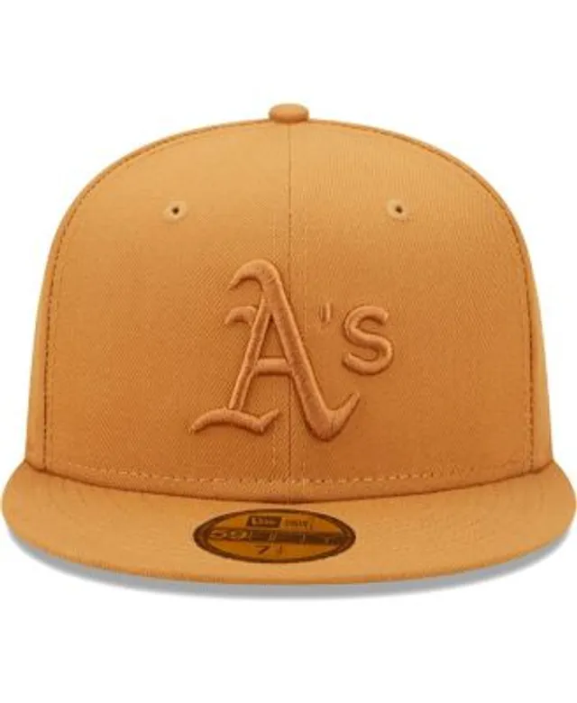 New Era Cream/Light Blue Oakland Athletics Spring Color Two-Tone 59FIFTY Fitted Hat White