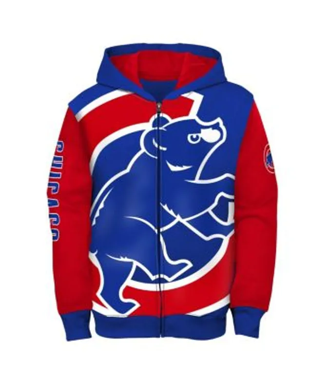 Youth Red Chicago Cubs Wordmark Full-Zip Hoodie