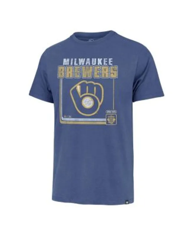 Men's Fanatics Branded Royal/Gold Milwaukee Brewers True Classics Walk-Off V-Neck T-Shirt