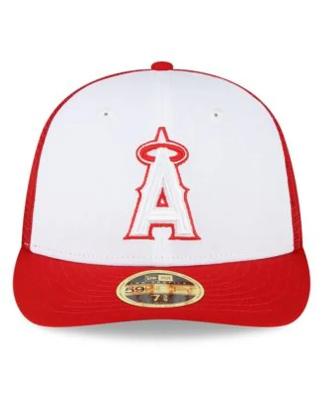 New Era Men's White, Red Los Angeles Angels Undervisor 59FIFTY Fitted Hat