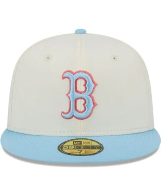 New Era Men's White and Light Blue Boston Red Sox Spring Color Two-Tone  59FIFTY Fitted Hat