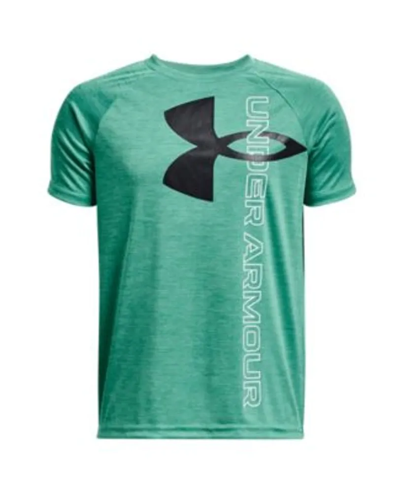 Under Armour Boys' Tech Split Logo Hybrid Short-Sleeve T-Shirt