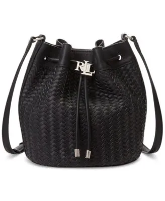 Lauren Ralph Lauren Andie Medium Leather Drawstring Bag - Macy's