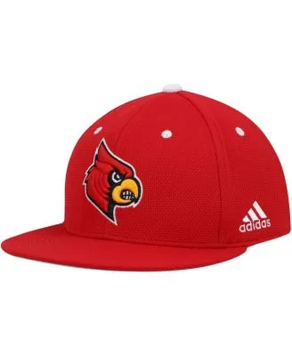 Men's Adidas White Louisville Cardinals On-Field Baseball Fitted Hat