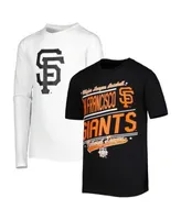 San Francisco Giants Stitches Team Color Button-Down Jersey - Black/Orange