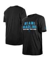New Era Men's Black Miami Marlins Batting Practice T-shirt