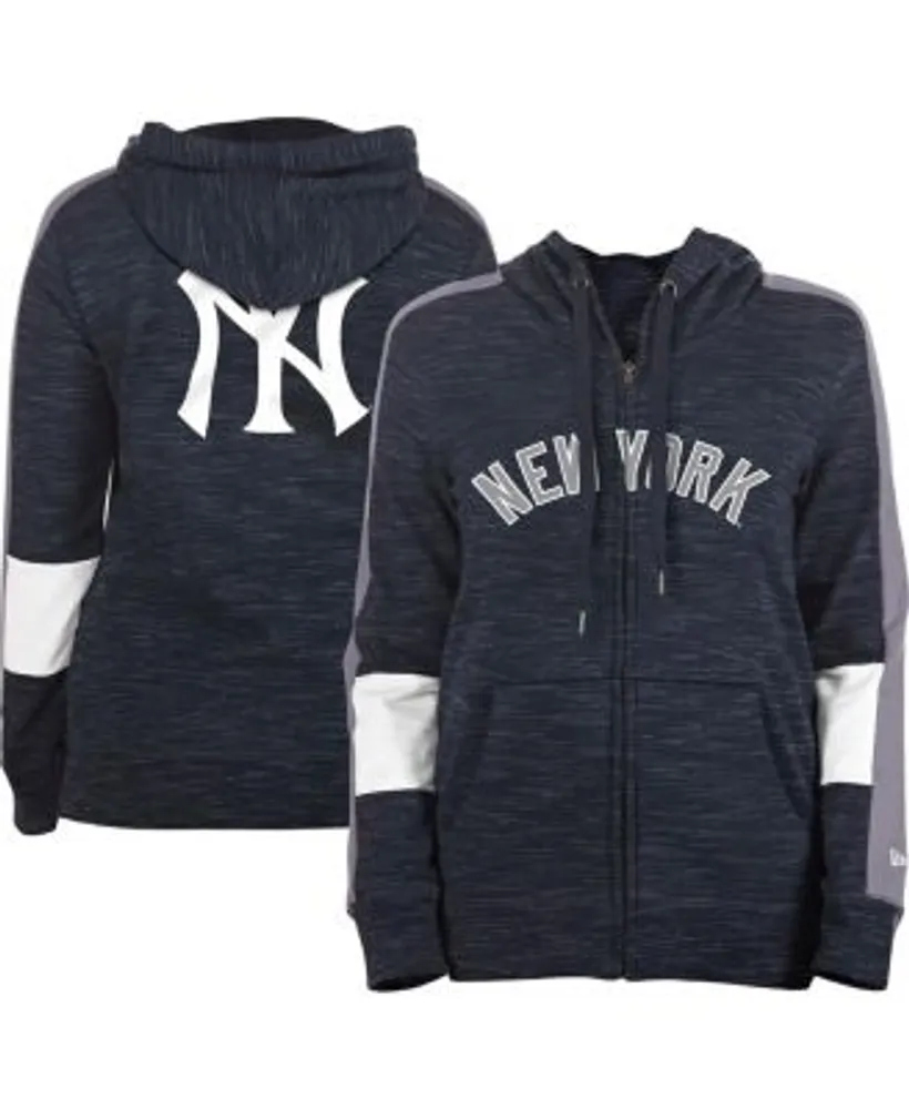 Women's New Era Navy York Yankees Colorblock Full-Zip Hoodie Size: Extra Small