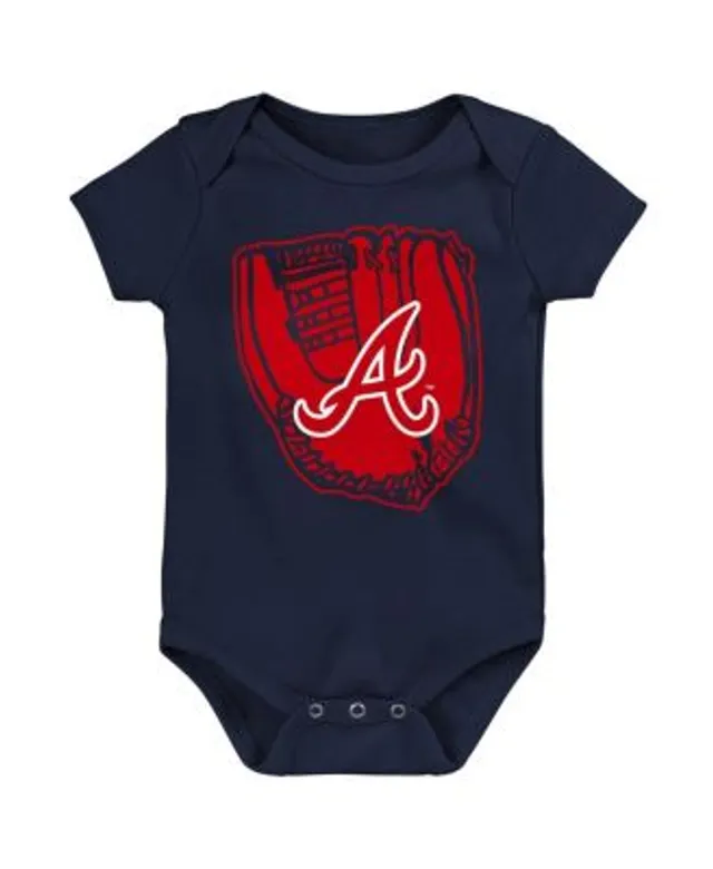 Outerstuff Infants' Atlanta Braves Minor League Player 3-Piece Creeper Set Navy Blue/Red, 0-3 Months - MLB Youth at Academy Sports