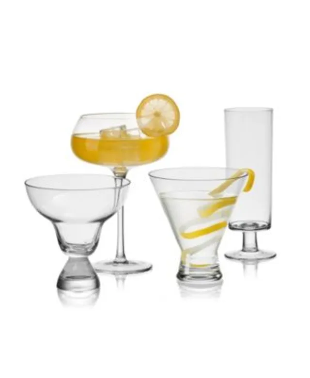 Mikasa Craft 12 Ounce Martini Cosmo Glass 4-Piece Set - Clear