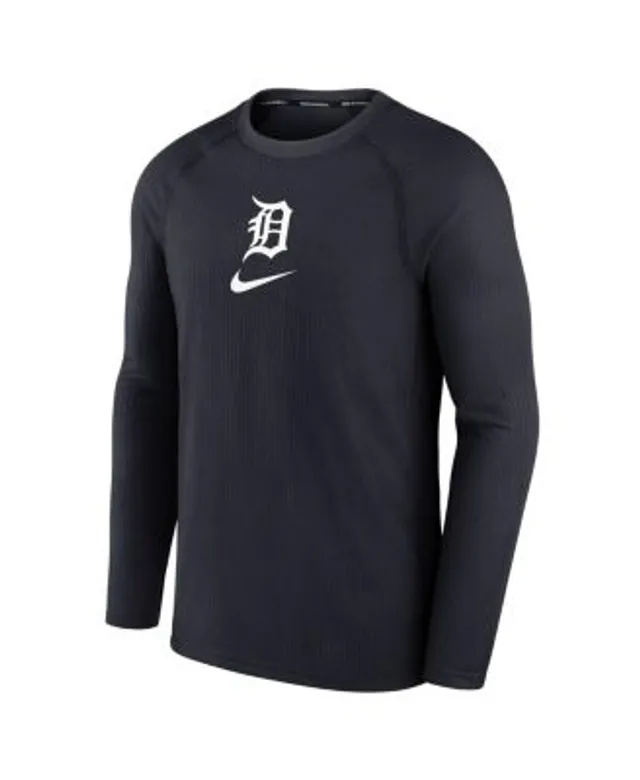 Nike Men's Navy Detroit Tigers Over Arch Performance Long Sleeve T-shirt
