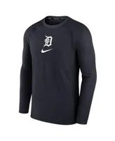 Detroit Tigers Nike Authentic Collection Pregame Performance V-Neck T-Shirt  - Gray