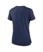 Milwaukee Brewers Women's Plus Size Notch Neck T-Shirt - White/Navy