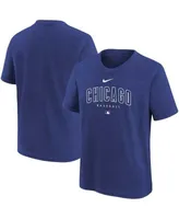 MLB Team Apparel Youth Chicago Cubs Royal Letterman T-Shirt