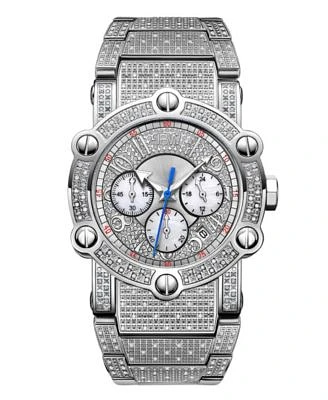 Men's Luxury Phantom Silver-Tone Stainless Steel Bracelet Watch, 42mm