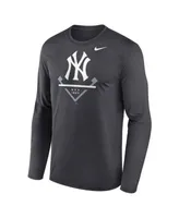 Men's Nike Gray New York Yankees Large Logo Legend Performance T-Shirt